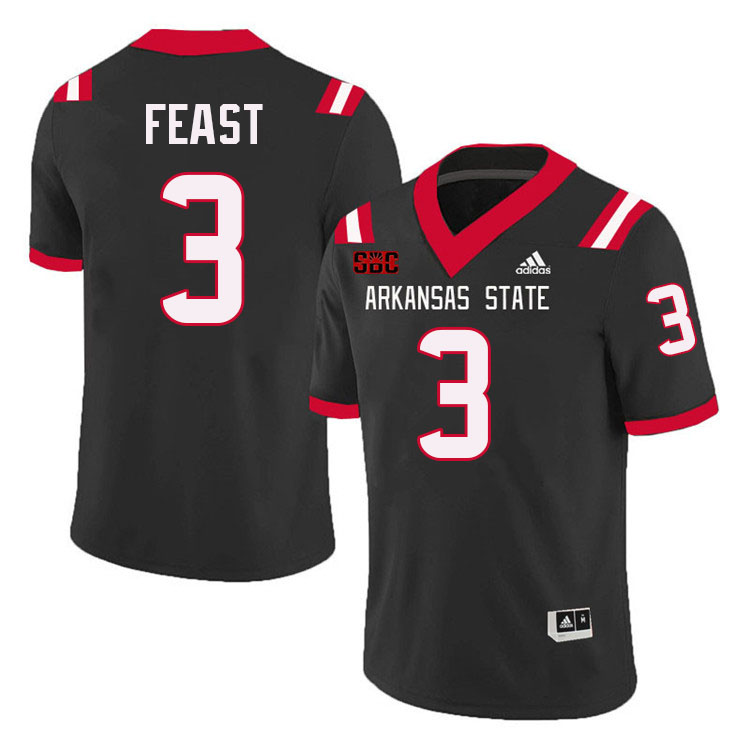 Andre Feast Arkansas State Jersey,Arkansas State Red Wolves Football Uniforms,Jersey-Black